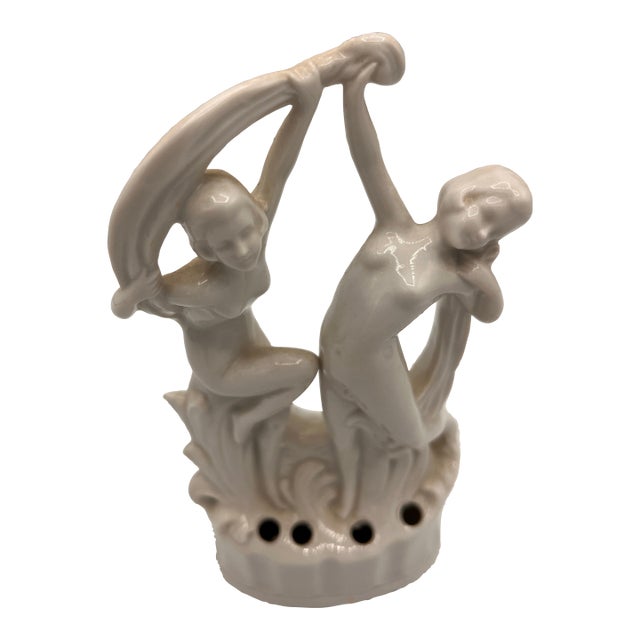 1930’s Art Deco Porcelain Flower Frog For Sale