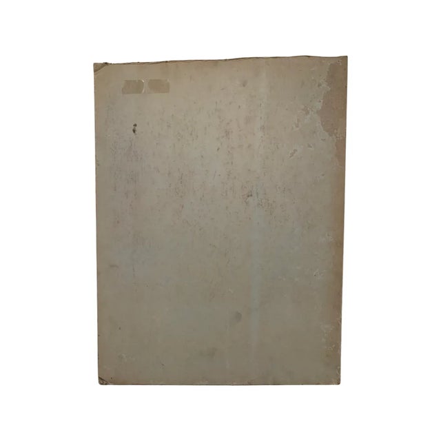 Drawing/Sketching Materials Mid 20th Century Pastel Portrait Drawing "Woman in Black" For Sale - Image 7 of 10