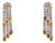 Certified Natural 8.96CTS VS F Diamond Yellow Sapphire 18K Solid Gold Dangle Earrings, A Pair For Sale