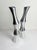 Vintage Cast Aluminum Sculptural Vases, 1970s, Set of 2, in Very Good conditions. Designed 1970 to 1979