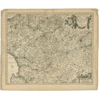 Antique Map of the Artois Region by Visscher, 1690 For Sale