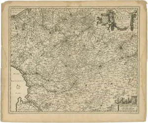 Antique Map of the Artois Region by Visscher, 1690