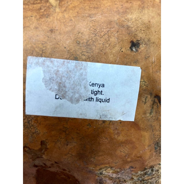 1960s Large and Decorative African Gourd With Elephant Herd Design For Sale - Image 10 of 12