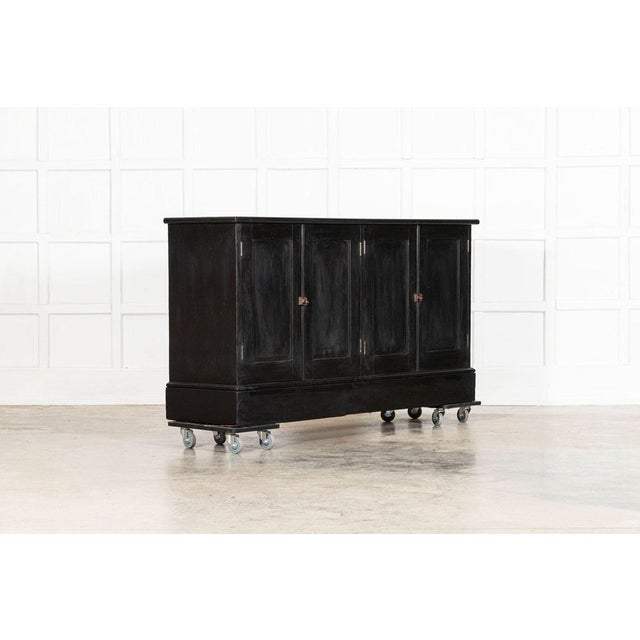 19th Century English Pine Ebonised Dresser Base, 1890s For Sale - Image 3 of 16