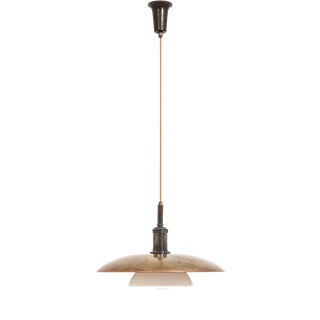 Ceiling Lamp in Copper and Glass attributed to Poul Henningsen, 1930s For Sale