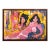 Oswaldo Subero "Jacucci" Contemporary Abstract Pink & Yellow Expressionist Female Painting, 2005 For Sale