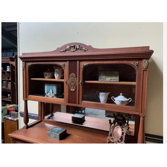 Antique Art Nouveau Bronze-Plated Buffet, 1910 For Sale - Image 4 of 11