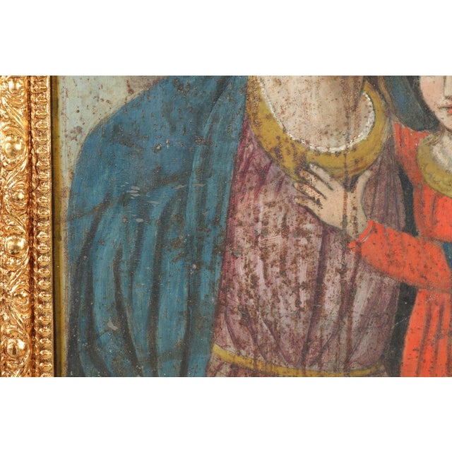Paint Madonna and Child, Oil on Tin, Late 19th Century For Sale - Image 7 of 11