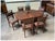 Brown Antique Art Nouveau Dining Set with Extendable Table and Chairs, 1910, Set of 7 For Sale - Image 8 of 12