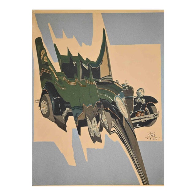 Arman, Vintage Car, Screen Print, 1973 For Sale
