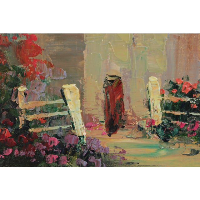 Framed Oil Painting on Canvas Harbour Scene Artist Signed For Sale - Image 14 of 18
