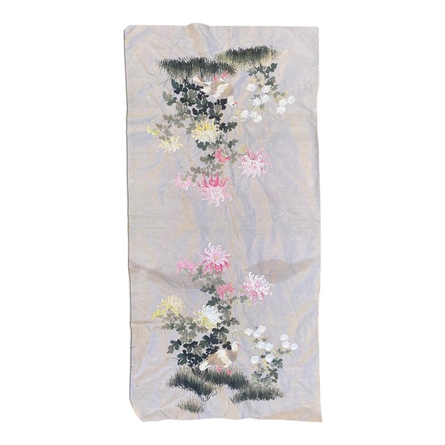 Vintage Silk Chinese Embroidery For Sale