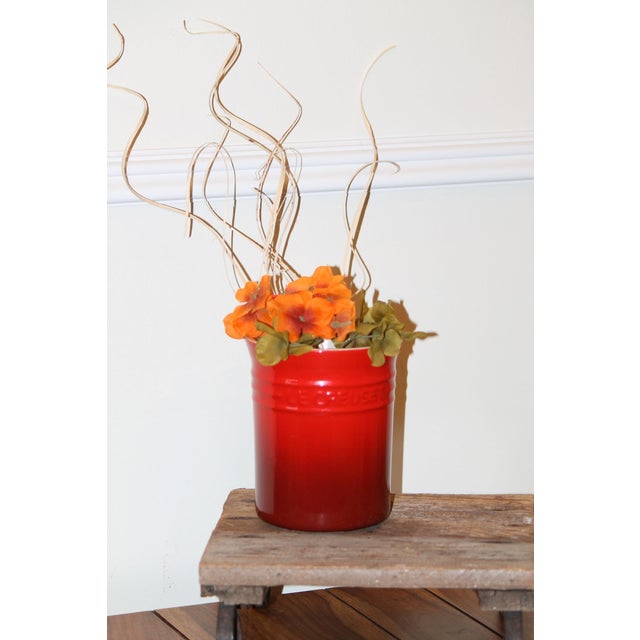 Contemporary Le Creuset #0905 Flame Color Utensil Crock For Sale - Image 3 of 4