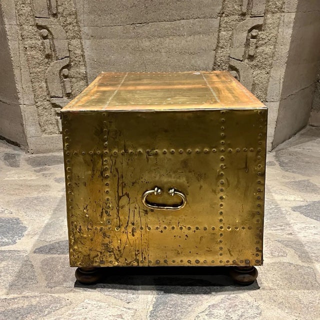 1970s Brass Chest of Drawers by Sarried Ltd, Mid-Century Modern, Spain For Sale - Image 11 of 12