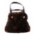 Mink 1990s Lungo Del Firenze Italian Handbag Mink Fur Gold Plate Frame For Sale