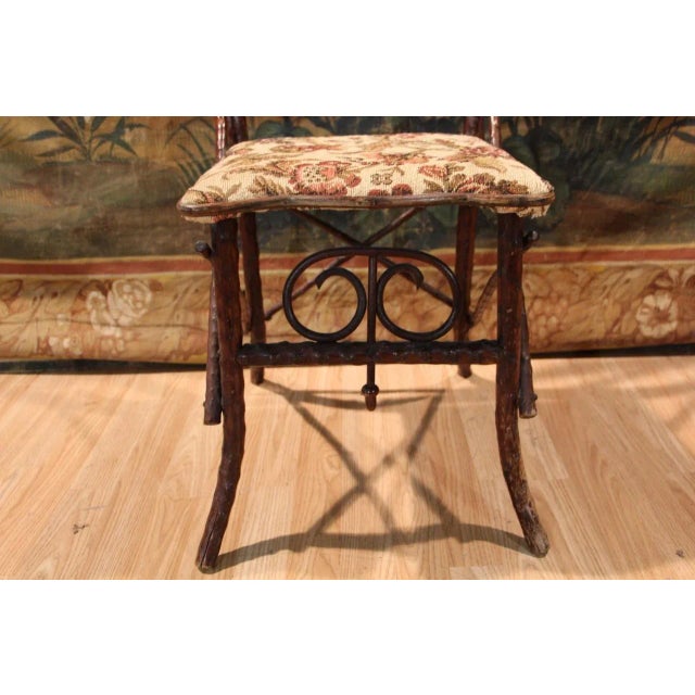 Folk Art Chair in Black Forest Branches, 1890s For Sale - Image 5 of 8