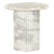 Four Hands Oranda End Table, Polished White Marble For Sale