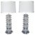 Frosted and Clear Acrylic Table Lamps - a Pair For Sale - Image 4 of 4