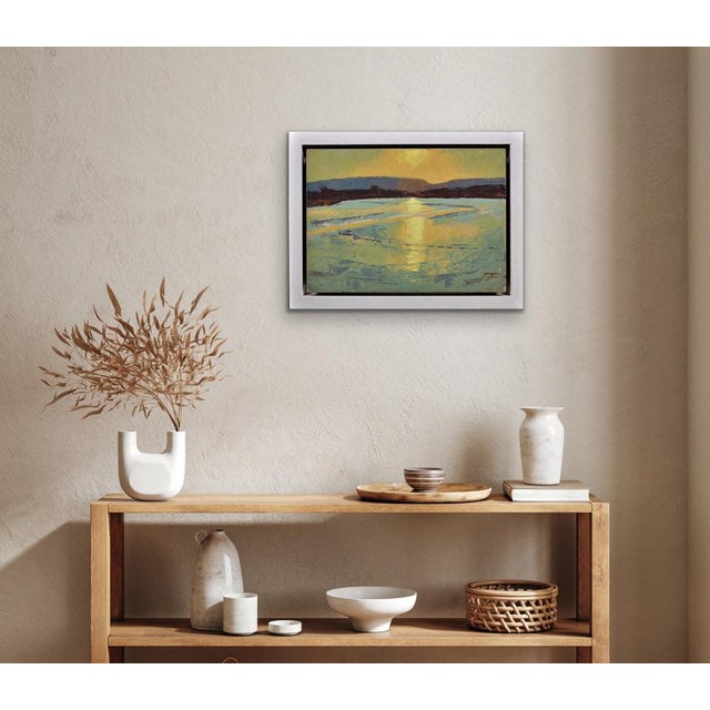 James Fry, Poole Harbour, Purbeck Hills Beyond, Dorset Landscape, Impasto Oil Painting, 1950s, Framed For Sale - Image 16 of 18