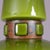 Metal Green Glass Hanging Lamp with Copper Details by Victor Berndt for Flygsfors, Sweden, 1970s For Sale - Image 7 of 8