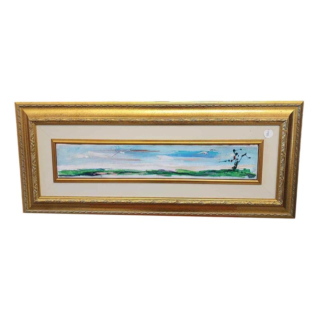 Ernesto Treccani, Landscape, Oil on Canvas For Sale