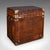 Metal Pair of Late Vintage Campaign Luggage Trunks, English Leather Bedside Nightstand For Sale - Image 7 of 12