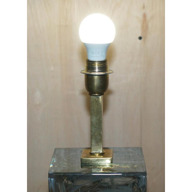 Vintage Murano Glass and Marbled Table Lamps, Set of 2 For Sale - Image 5 of 18