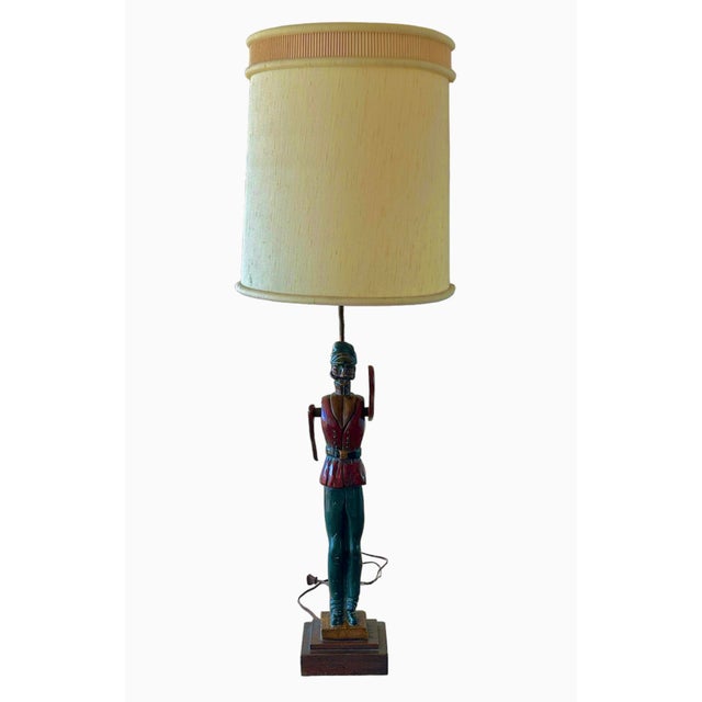 Large A ntique wooden folk whirlygig figure is of English soldier in uniform - The jointed arms are attached by screws in...