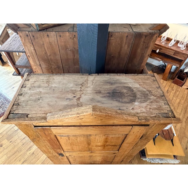 Antique European Scrubbed Pine Pantry Cupboard For Sale In Boston - Image 6 of 11