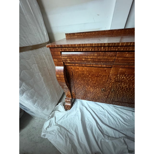 Traditional Large Antique Empire Buffet Hand Painted Quill Finish For Sale - Image 3 of 12
