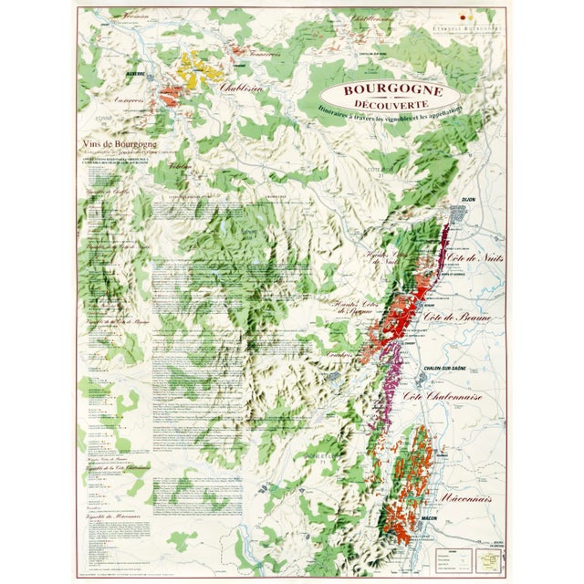 1990s 1996 French Wine Poster - Bourgogne Découverte (Discover Burgundy) For Sale - Image 5 of 5
