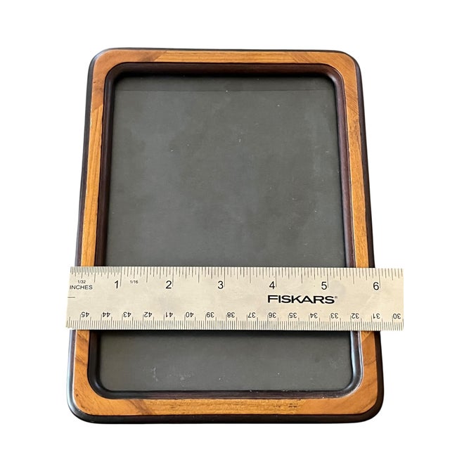 Brown 1970s Pair of Danish Modern Solid Wood Picture Frames for 5x7 Photos For Sale - Image 8 of 9