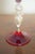 Italian Ruby Red Murano Art Glass Chalice With Gold Aventurine Stem 1970s For Sale In New York - Image 6 of 9