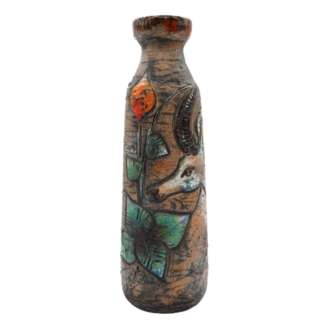 Vintage Swedish Nordic Design Floor Vase by Eivor Larsson for Tilgman Keramik, Sweden, 1960s For Sale