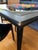 1950s Vintage Stakmore Folding Game Table Set. Cane-Back Seating & Jet-Black Gloss Vinyl - Set of 3 For Sale - Image 9 of 12