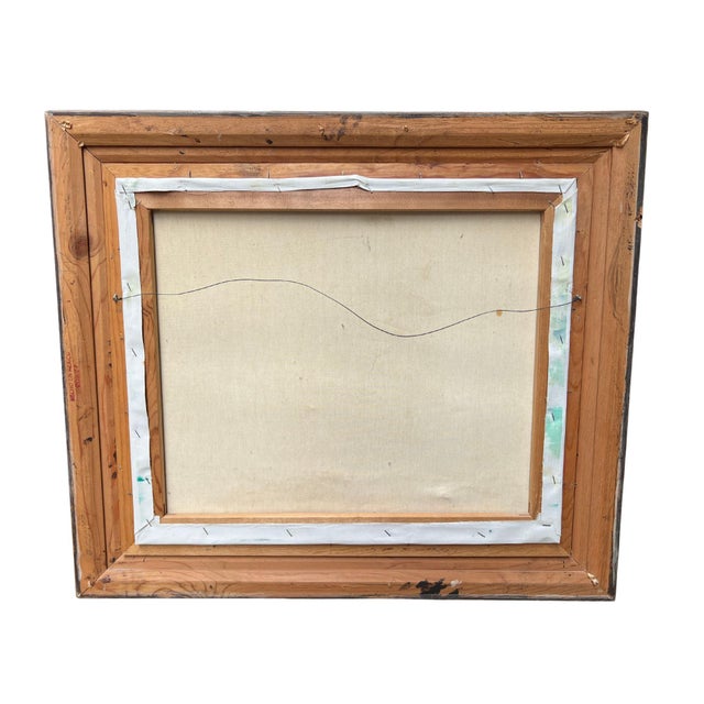 Mid 20th Century Original Oil Painting of Clipper Ship at Sea in Carved Gilt Frame, Signed Bransom For Sale - Image 16 of 16