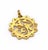 Contemporary Mid 20th Century 24k Gold Chinese Good Fortune Round Pendant For Sale - Image 3 of 4