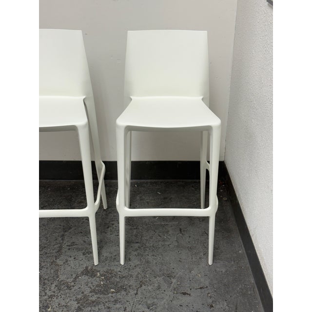 White Mario & Claudio Bellini for Heller Bellini Outdoor Barstools, Pair For Sale - Image 8 of 12