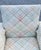 Mid-Century Modern Vintage 1960s Fabric Lounge Chair With Solid Walnut Wood Base For Sale - Image 3 of 9