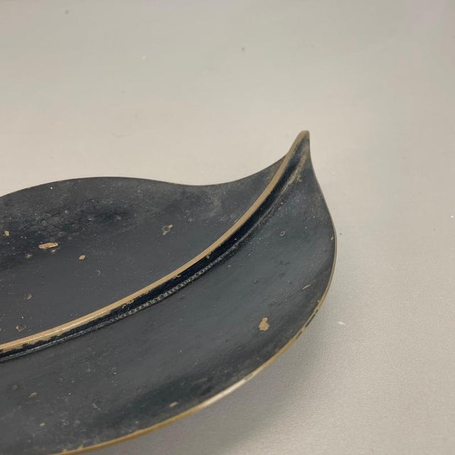 Bronze Handmade Leaf Plate by Noak Leipzig, Germany, 1950s For Sale - Image 4 of 18