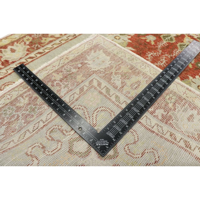 Mid 20th Century Distressed Vintage Turkish Oushak Rug - 3′4″ × 6′9″ For Sale - Image 5 of 10