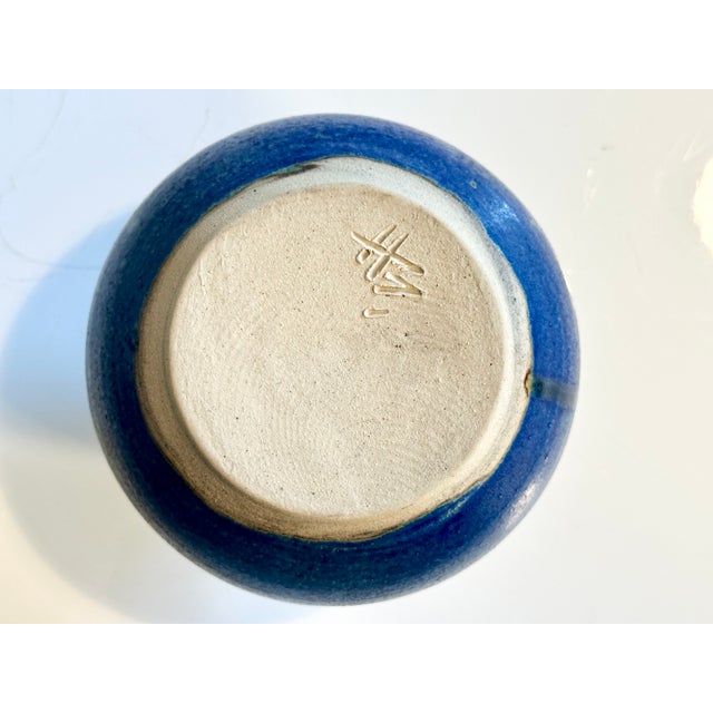 Blue Studio Ceramic Vase by Hubertus Menzel, Germany, 1960s For Sale - Image 8 of 10