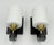 2020s Paul Marra Ebonized Wood, Brass & Studio Glass Wall Sconces - a Pair For Sale - Image 5 of 18