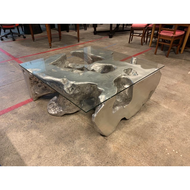 Cast Sequoia Silver Finish Coffee Table Chairish