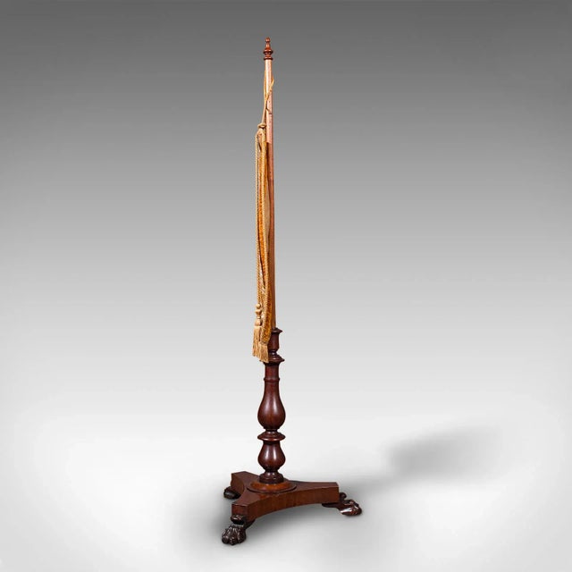 English 1835 Antique William IV English Pendant Pole Screen For Sale - Image 3 of 13