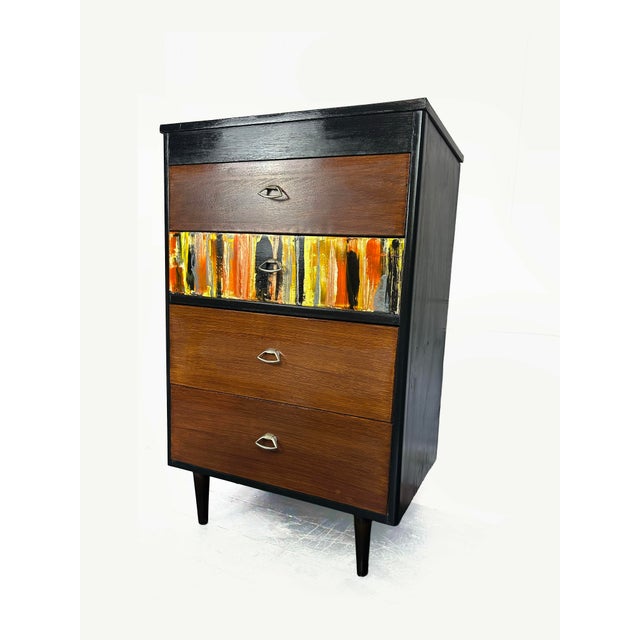 Wood Mid-Century Modern Teak Chest of Drawers, 1950s For Sale - Image 7 of 13