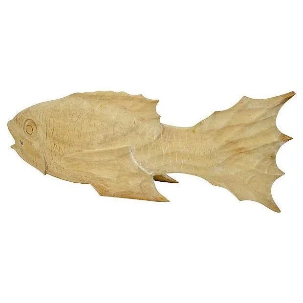 Nautical Hand Carved Wood Fish For Sale - Image 3 of 9