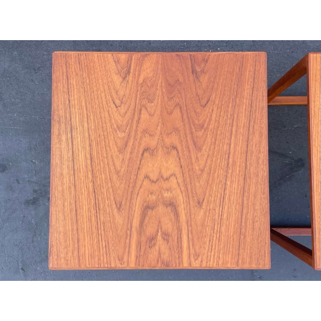 Kai Kristiansen Mid Century Danish Modern Teak Tables - A Pair For Sale - Image 9 of 11