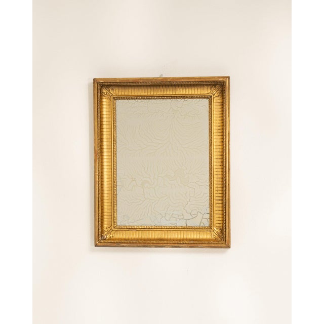 19th Century 19th Century France Gold Wood Mirror For Sale - Image 5 of 8