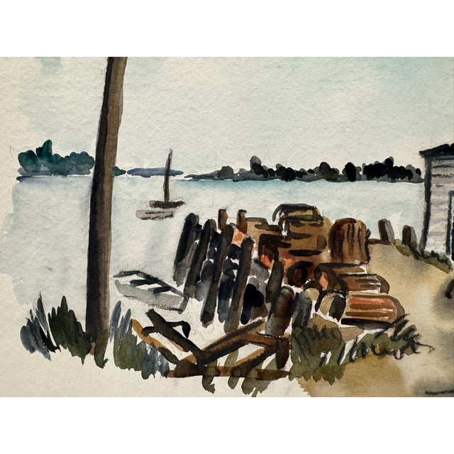 Original watercolor on paper by Henry Emil Salloch, also known as Heinz Emil Salloch, the German-born American artist and...